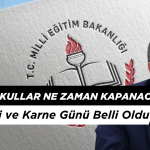 2025’te Okullar Ne Zaman Kapanacak? Yaz Tatili ve Karne Günü Belli Oldu