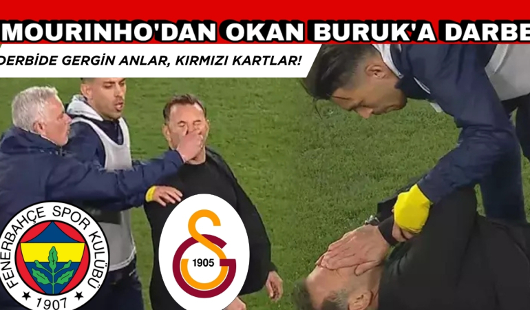 Jose Mourinho Okan Buruk’un Burnunu Sıktı. Derbide Gergin Anlar!