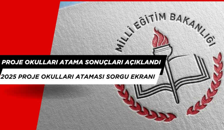 2025 Proje Okulları Atamaları Sonuçları Açıklandı. İşte Proje Okulları Atama Sorgu Ekranı