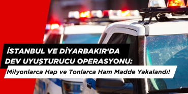  İstanbul ve Diyarbakır’da Dev Uyuşturucu Operasyonu: Milyonlarca Hap ve Tonlarca Ham Madde Yakalandı.İstanbul ve Diyarbakır’da uyuşturucu tacirlerine darbe vuran dev operasyon, milyonlarca gencin hayatını