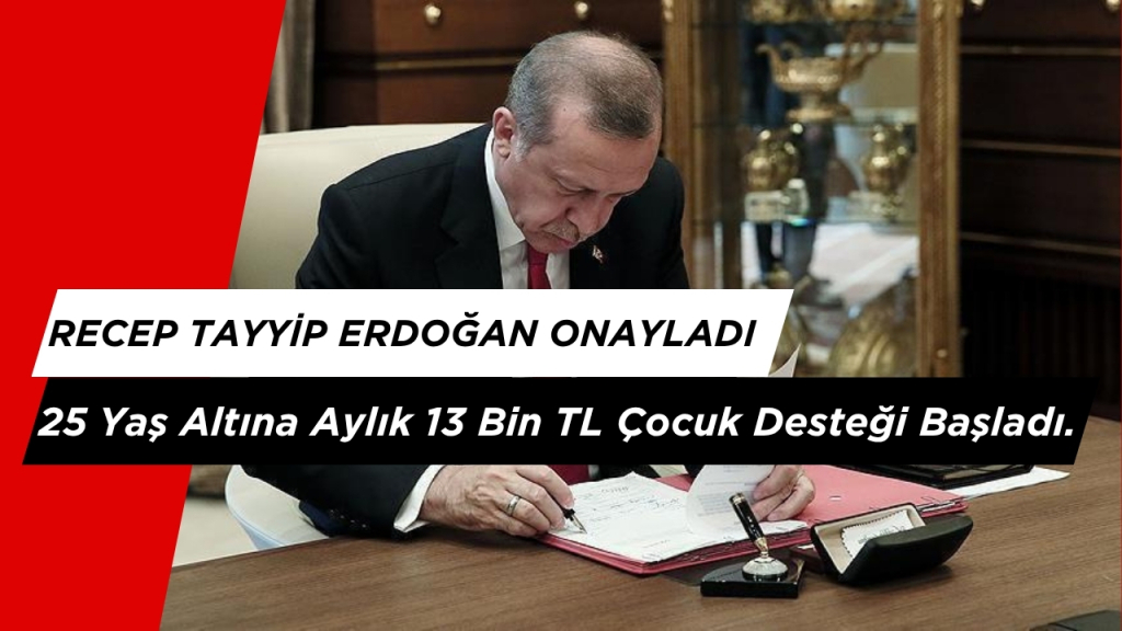 25 Yaş Altına Aylık 13 Bin TL Çocuk Desteği Başladı
