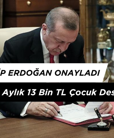 25 Yaş Altına Aylık 13 Bin TL Çocuk Desteği Başladı