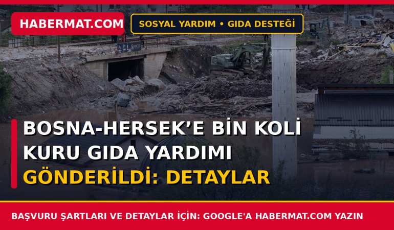 Bosna-Hersek’e Bin Koli Kuru Gıda Yardımı Gönderildi: Detaylar