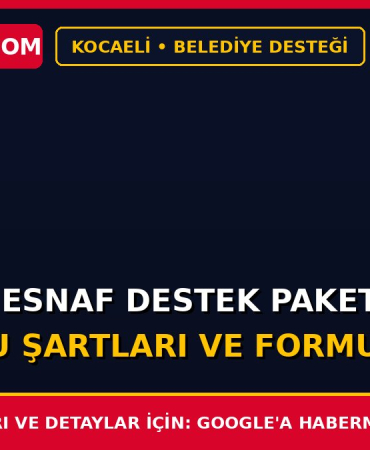 Kocaeli Esnaf Destek Paketi Başvuru Şartları ve Formu 2026