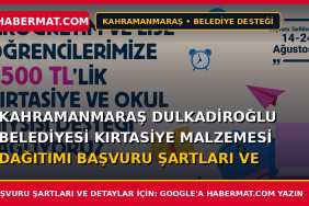 Kahramanmaraş Dulkadiroğlu Belediyesi Kırtasiye Malzemesi Dağıtımı Başvuru Şartları ve Formu 2026