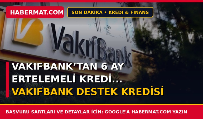 VakıfBank’tan 6 Ay Ertelemeli Destek Kredisi: Başvuru Şartları