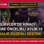 Bahçelievler’de kiracı ailelere öncelikli aylık 10 bin liralık düzenli destek