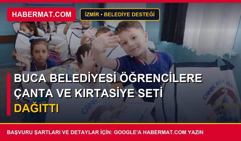Buca Belediyesi öğrencilere çanta ve kırtasiye seti dağıttı
