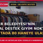 Efeler Belediyesi’nin Sosyal Destek Giyim Noktası 2 haftada 80 haneye ulaştı