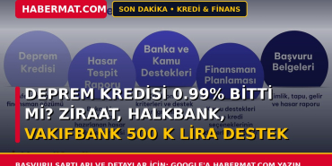 Deprem Kredisi 0.99% Bitti mi? Ziraat, Halkbank, Vakıfbank 500 k lira destek